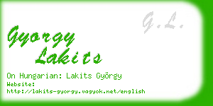 gyorgy lakits business card